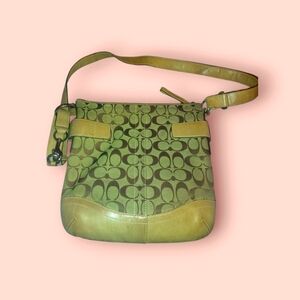 Coach Tan and Brown Shoulder Bag